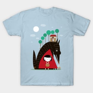Red and wolf T-Shirt